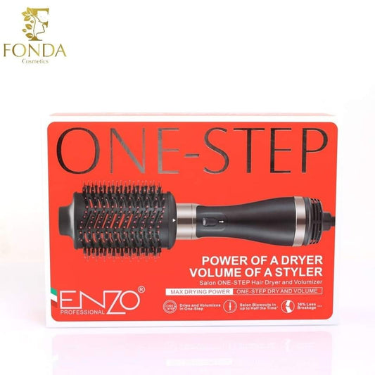 فرشاة الشعر ون ستيب من إنزو Enzo One Step Hair Dryer - Fonda Cosmetics