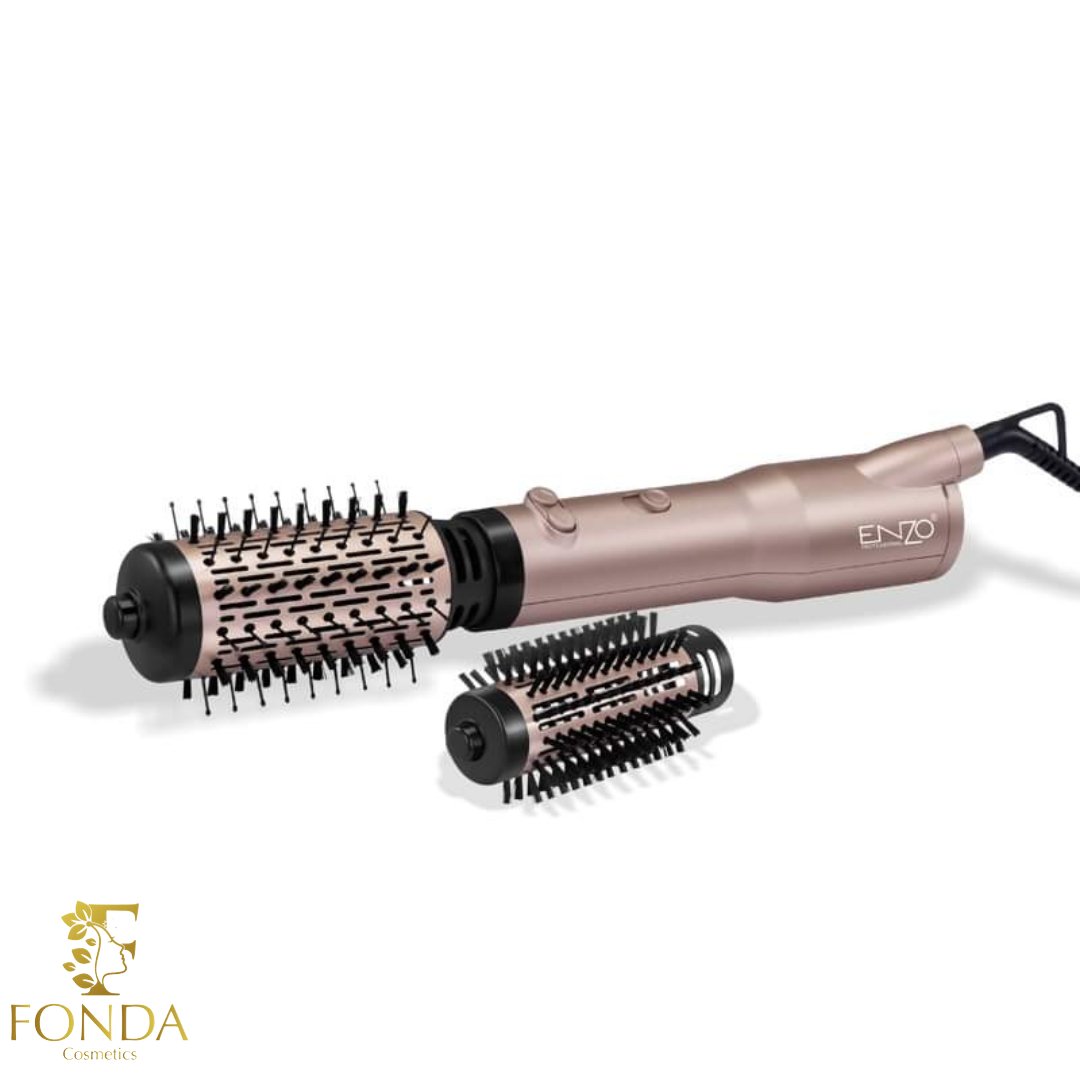 فرشاة تصفيف الشعر المميزة الدوارة ثنائية الاتجاه من إنزو بروفيشنال Enzo Professional Rotating Hair Styling Brush - Fonda Cosmetics