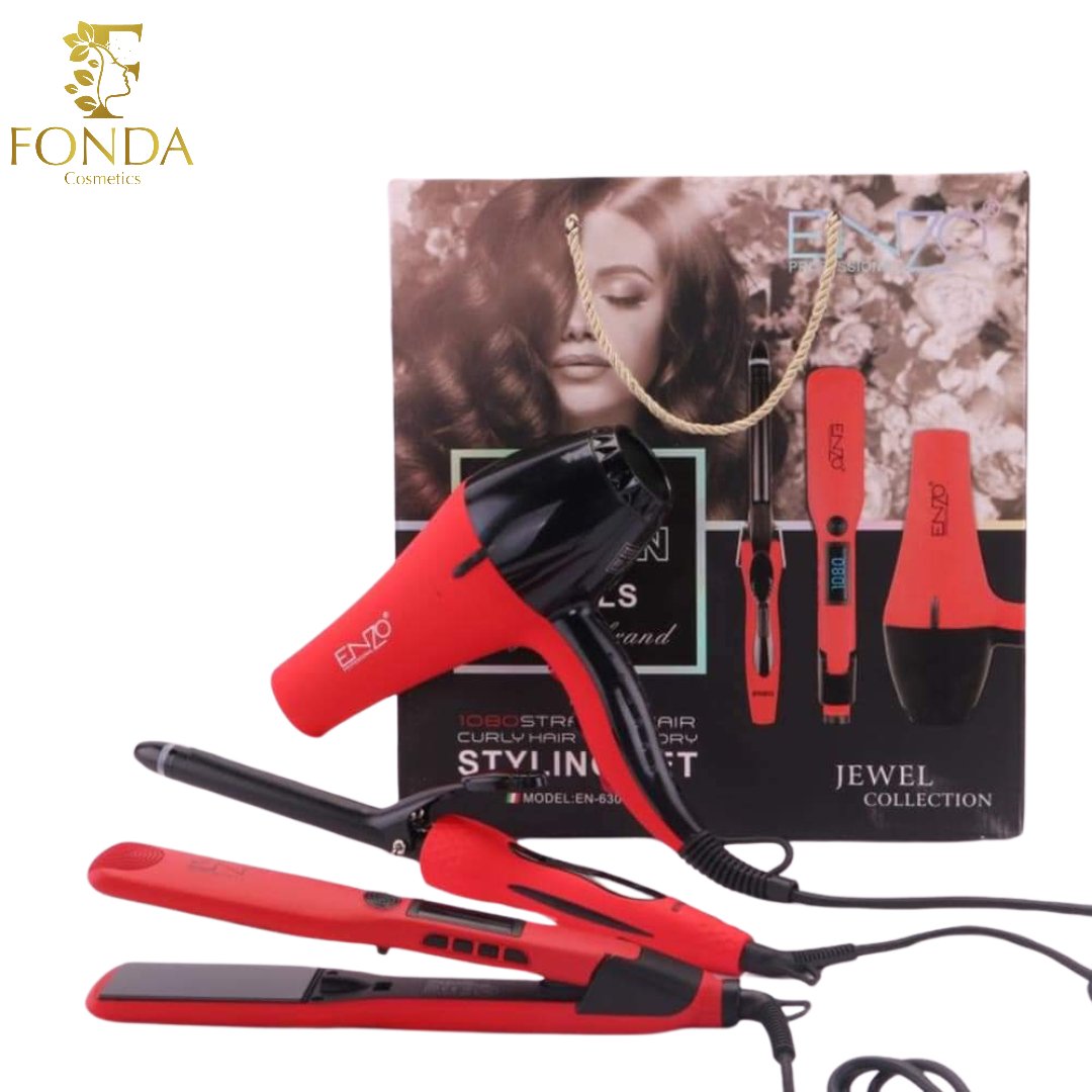 مجموعة الجوهرة للعناية بالشعر من إنزو بروفيشنال Jewel Collection Styling Set Enzo Professional - Fonda Cosmetics